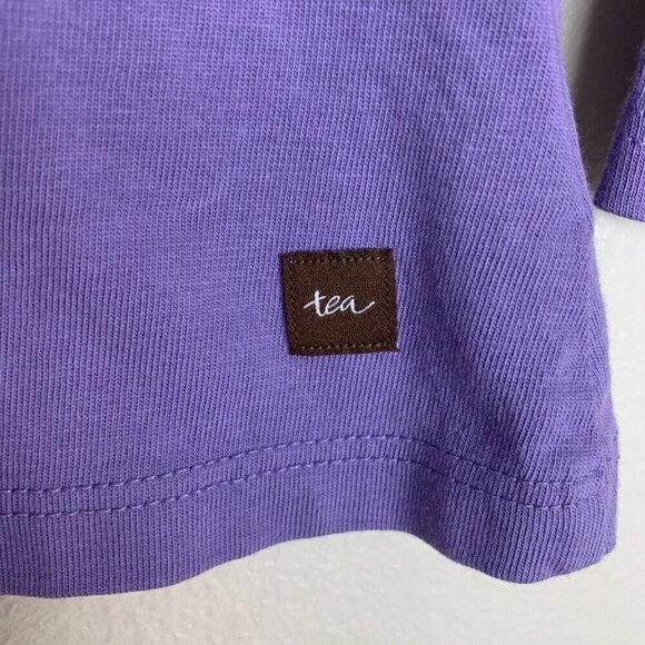 Tea Collection Long Sleeve Owl Graphic Tee T Shirt Knit Purple Girls 3-6 Months - Picture 7 of 13